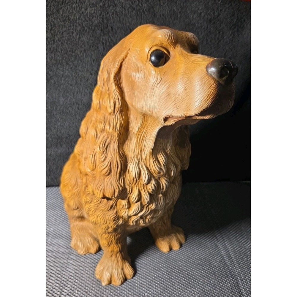 Vintage Homco Cocker Spaniel Dog Figurine 1993 Golden Brown Resin Collectible